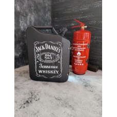 Каністра міні бар для алкоголю, напоїв та їжі на 20 літрів з посудом “Адмірал“ чорна в подарунок чоловікові