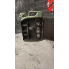 Міні бар каністра в подарунок на 10л. з посудом в подарунок зелена «Pirat» / Подарунковий набір чоловікові