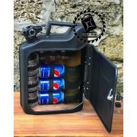 Подарунковий набір чорна каністра бар Compact на 10 літрів з чарками для алкоголю та напоїв для чоловіка