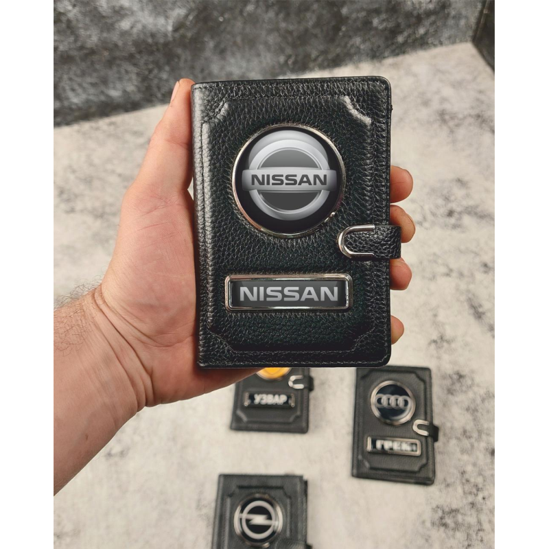 Обкладинка Nissan портмоне для грошей, карток, документів 3в1 із натуральної шкіри. Обкладинка Nissan портмоне для грошей, карток, документів 3в1 із натуральної шкіри.